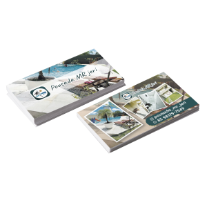 Cartão de Visita Frente e Verso (Offset) Triplex 250g 9x5cm 4x4 Verniz Total Brilho Corte Reto 