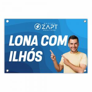 Lona com Ilhós Lona 440g  4x0 Fosco Ilhós nas 4 pontas 