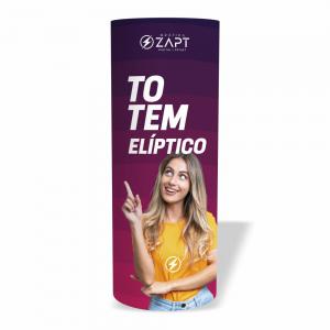 Totem Elíptico Papel Matte o Brilho 40x140cm 4x4  Corte Reto 